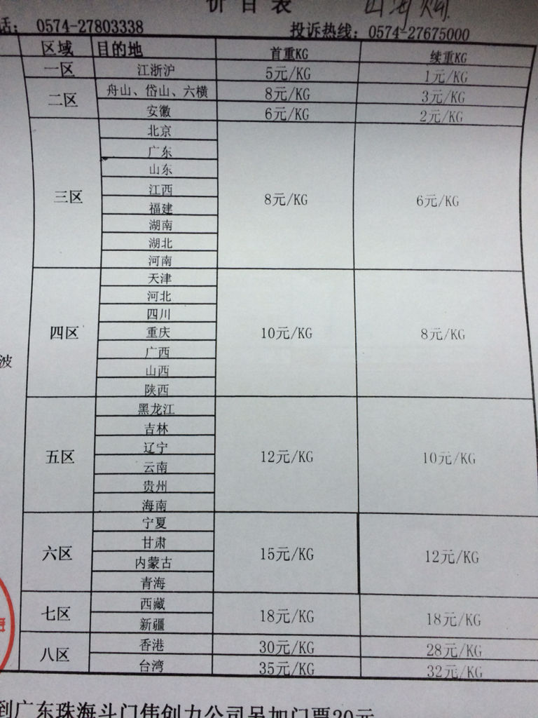 广东省快递收费标准详解